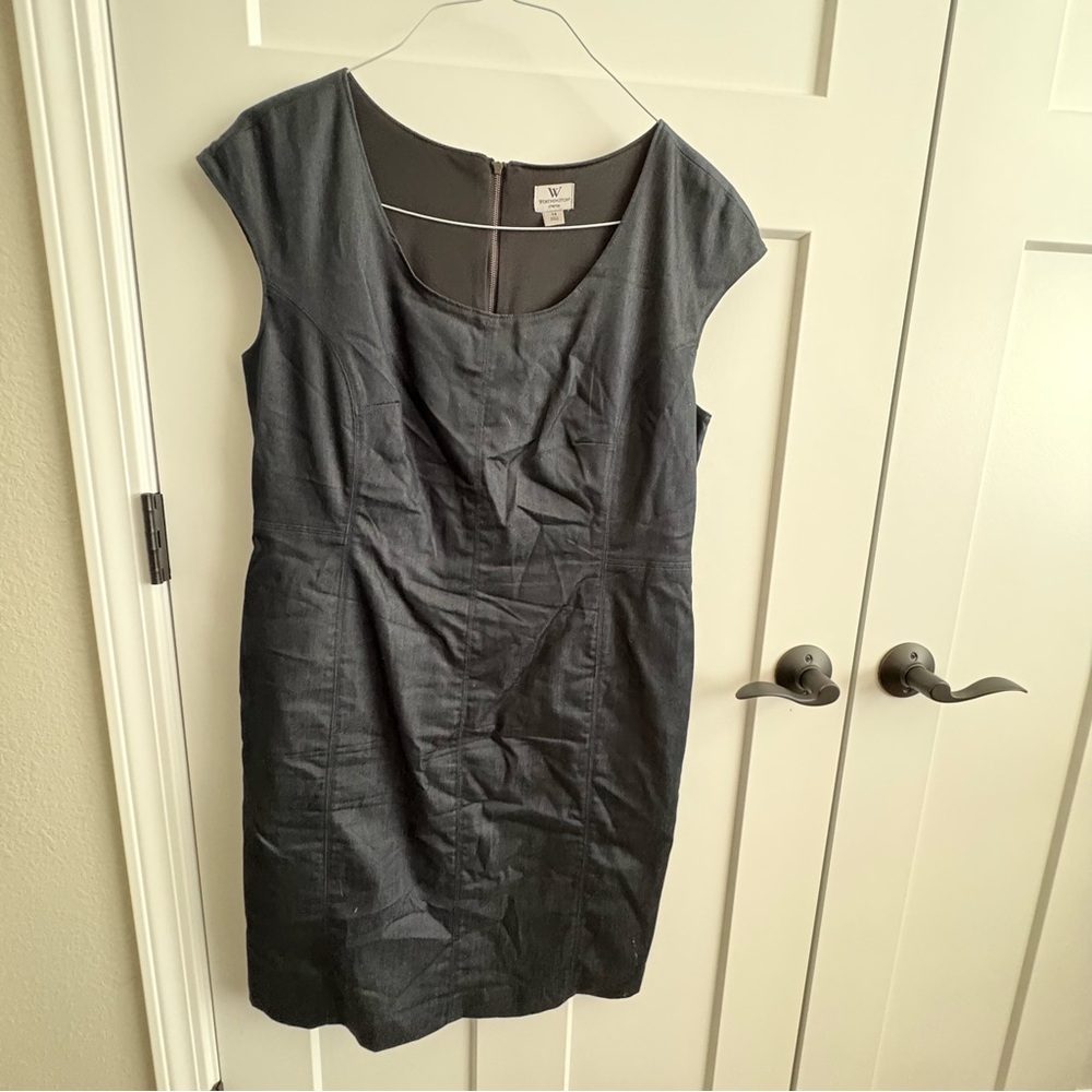 Worthington, ladies, 14, dark navy color, zip back, professional, casual dressy